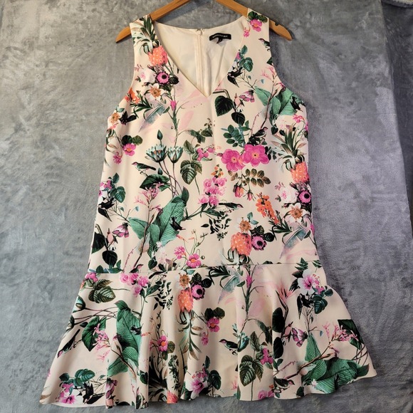 Banana Republic Dresses & Skirts - BananaRepublic Womens 12 Tropical Floral Drop Waist Shift Dress VNeck Sleeveless